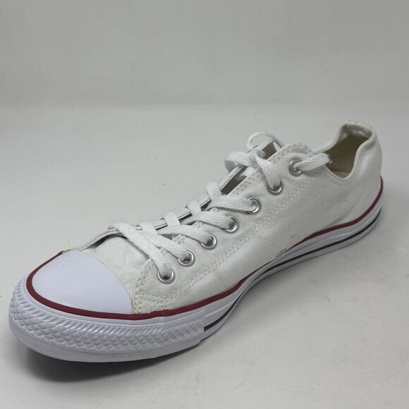 Converse All Star Chuck Taylor Sneakers Mens 12 White Canvas Low Top Shoes - Picture 9 of 16